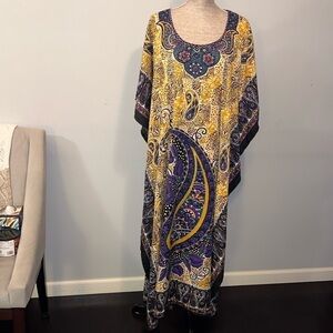 Sante Classics Floral Dashiki Maxi Dress Kaftan One Size
NEW! 40" W, 57" H